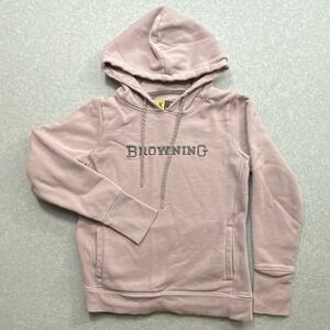 Browning Faded Hoodie Unisex Sz M Pullover Embroidered Outdoors Hunting